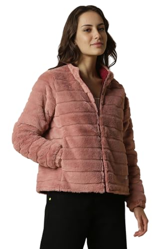 Women Red Solid Casual Jacket