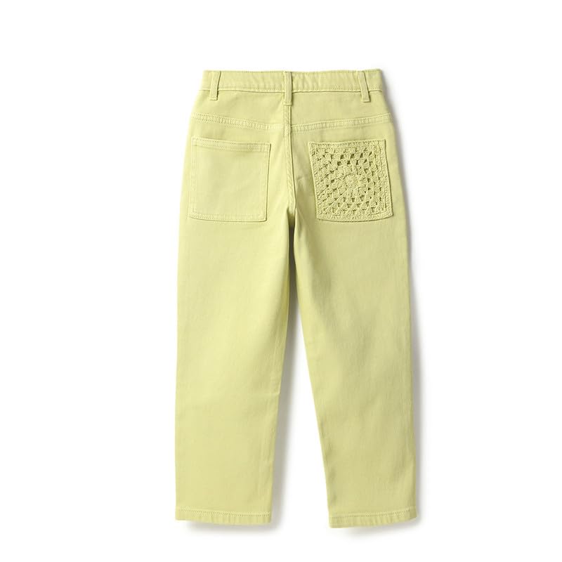 United Colors of Benetton Solid Straight Fit Crochet Pocket Denim Jeans