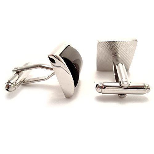 Peluche Black Onyx Stone Studded Cufflinks for Men