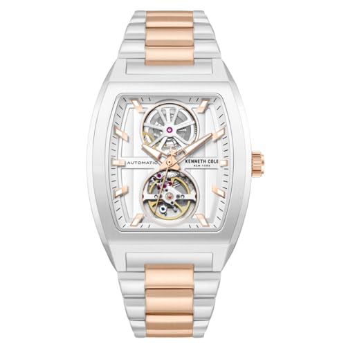 Kenneth Cole Automatic Analog Silver Dial Two Tone Stainless Steel Strap Watch for Men - KCWGY0058804MNW