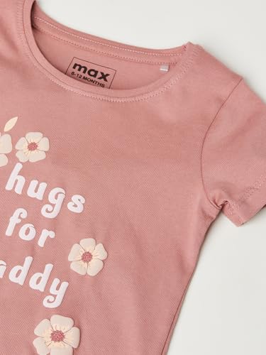 Max Girls Printed T-Shirts - Pack of 3(Multicolour_18-24 M)