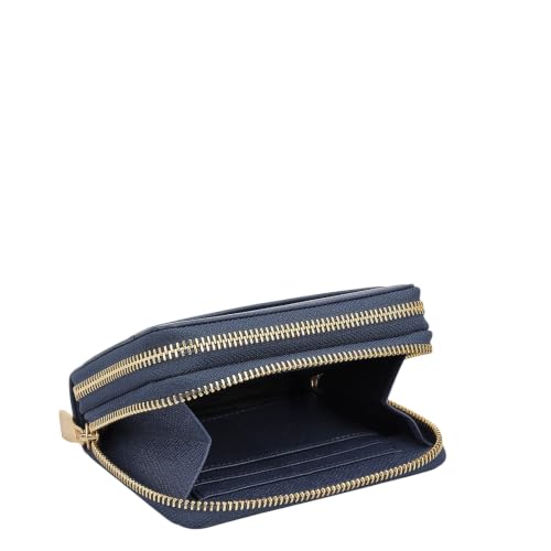 Da Milano Premium Leather Wallet for Women | Multi Compartment Travel Wallet - Twilight Blue