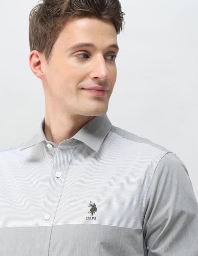 U.S.Polo Association Men's Solid Regular Fit Shirt