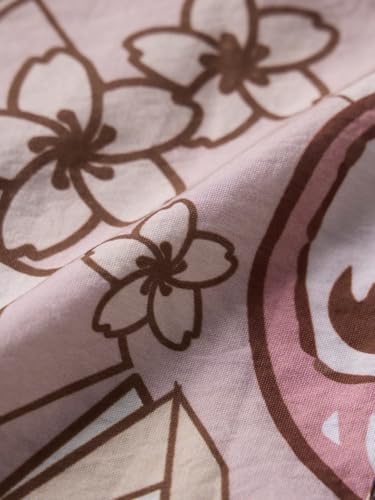 The Souled Store Japanese Art: Women and Girls Full Sleeves Collared Beige Conversational Printed Viscose Nylon Blend Regular Fit Lightweight Winter-Ready Tie-Up Shirt