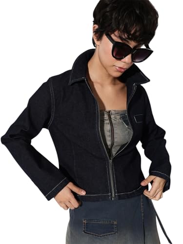 ONLY Women's Regular Fit Blue Jacket