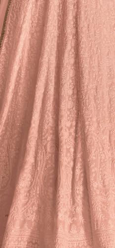 RUDRAPRAYAG Georgette and Santoon Embroidered Anarkali Gown for Women
