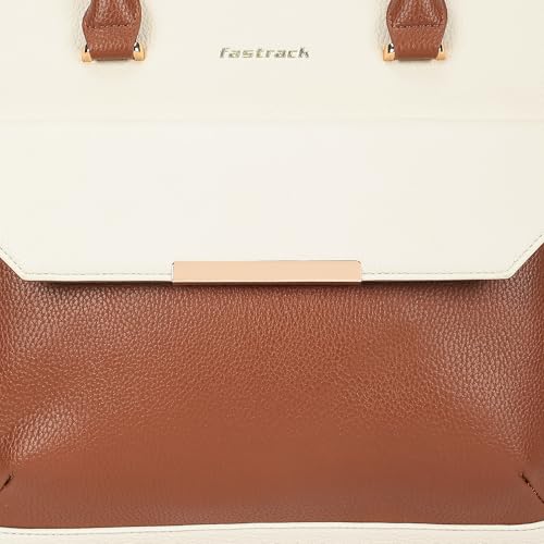 Fastrack PowerPlay laptop Tote | Women’s Faux-Leather laptop Tote Bag | 15'' Padded Laptop Section, Center Zip Compartment & External Quick-Access Pockets