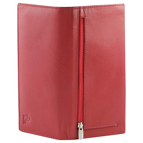 KARA Red Genuine Leather Wallet for Women - Ladies Bifold Purse/Dailywear Wallet for Women