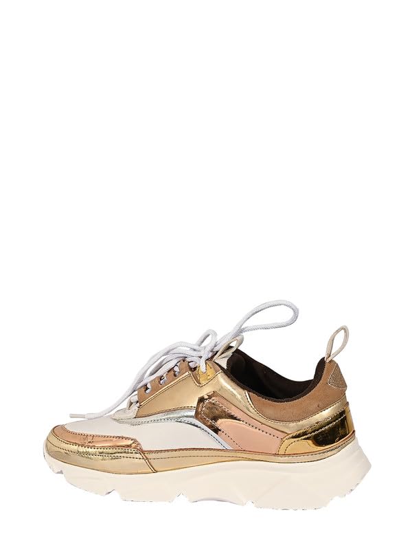 eske Merida Women's Metallic Print Leather Casual Shoes