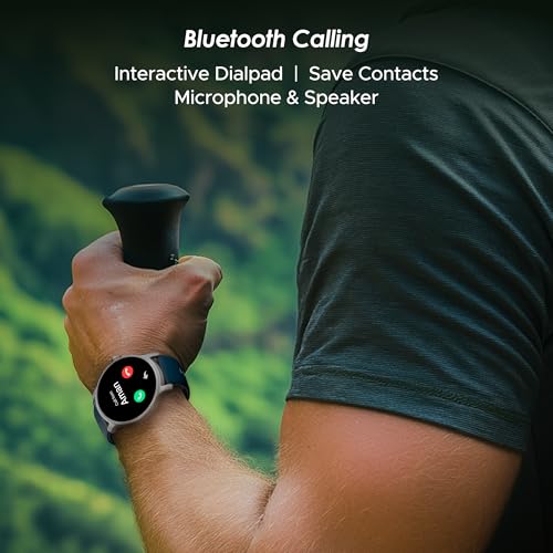 boAt Lunar Discovery – 2026 Edition w/ 1.39" (3.5 cm) HD Display, Bluetooth Calling, Emergency SOS, HR, SpO2 & Sleep Tracking Smart Watch for Men & Women (Active Blue)