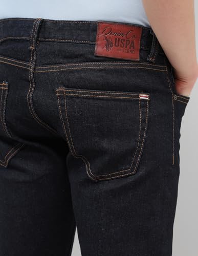 U.S. Polo Assn. Denim Co. Men's Harold Slim Straight Fit Blue Jeans (UDJEN2014_Blue_32)