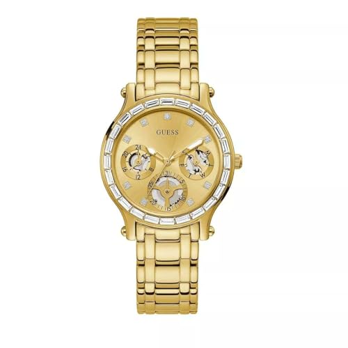GUESS Trend Women 38 mm Gold Dial Chrono Watch GW0395L2