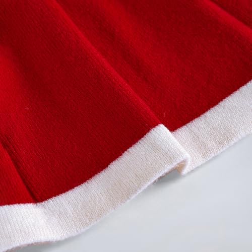 Hopscotch Girls Full Sleeves Red 2-Pc Heart Textured Sweater & Skirt For Age (2-3 Years)