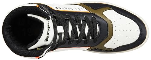 Lee Cooper Mens LC7240A Black/Orange Sneaker_EU-41