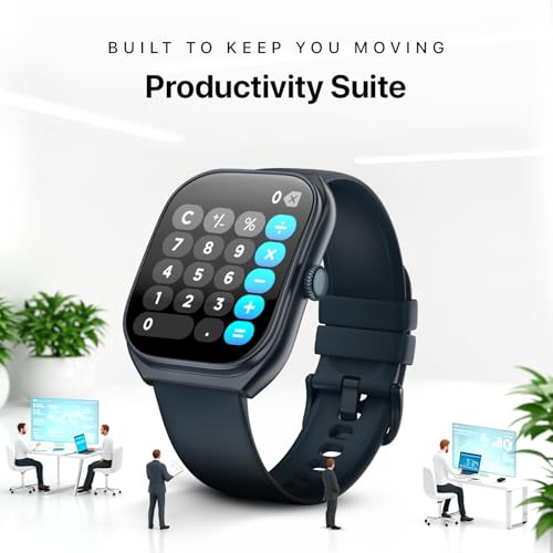 Noise Icon Arc 2.01" Immersive Curved Display Smartwatch, 10-Day Battery, 1ATM Water Resistant, Functional Crown, 100+ Sports Modes, Health Suite™, Voice Assistant, Built-in Games (Space Blue)