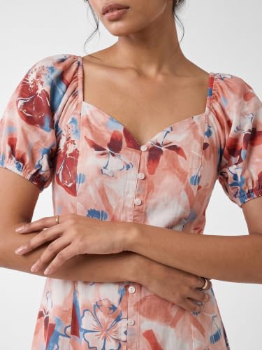 Max Women Floral Print Midi Dress(Multicolour_L)