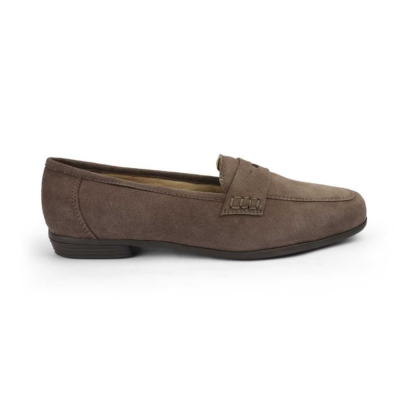 tresmode Suave Brown Women's Casual Loafers | Vegan Friendly Leather | TPR Sole in Size 7 UK / 40 EU
