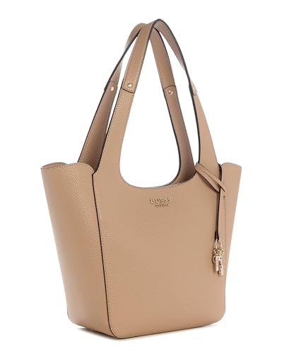 GUESS Beige Textured Helina Tote Bag