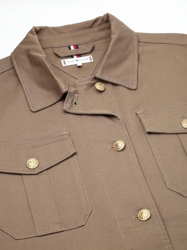 Tommy Hilfiger Women's A-Line Coat (F25HWOT006_Tundra Brown