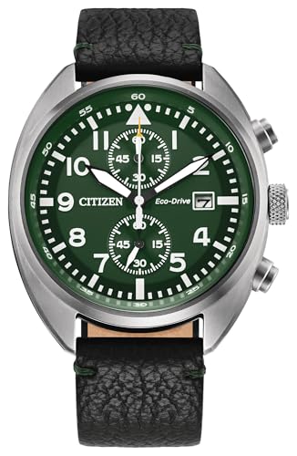 Citizen Eco-Drive 41 mm Green Dial Chronograph Men Watch- CA7041-07X