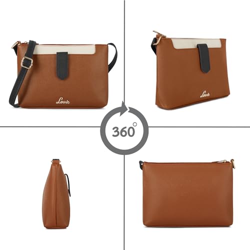 Lavie Women's Keiko 2C Colorblock Top Zip Crossbody Sling Bag | Ladies Purse Handbag | Gift for Women