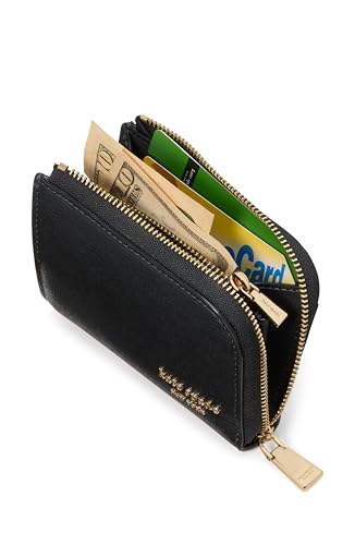 Kate Spade New York Devin Saffiano Leather Zip Card Case, Black