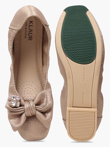 KLAUR MELBOURNE Women’s Classic Loafers – Elegant Square Toe Slip-On Dress Shoes with Gold Buckle
