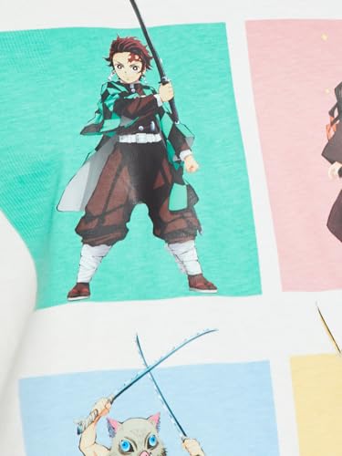 Max URB_N Men Demon Slayer Oversized T-Shirt(Off White_XL)