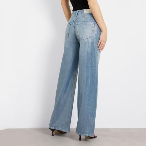 GUESS Women Blue Solid Mid-Rise Full Length Jeans