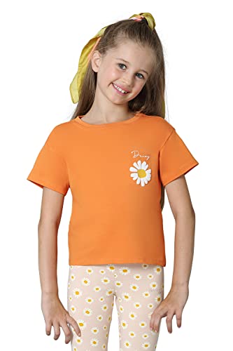 Van Heusen Girls Ultra Soft T-Shirt - Power Plus Cotton Spandex - Crew Neck, Short Sleeve_56401_Apricot Buff_9-10 Years