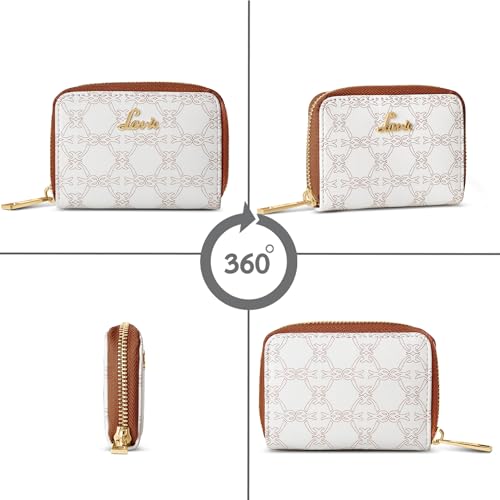 Lavie Women's Monogram Cruz Small Card Zip Around Wallet | Gift for Women