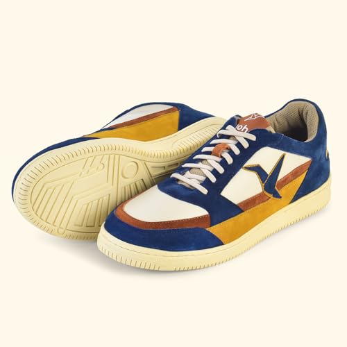 YOHO Stomp Men’s Premium Suede Slip-On Sneakers (SoS) | Mystery Blue - UK 9