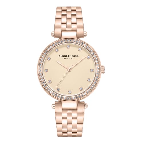 Kenneth Cole Quartz Analog Rose Gold Dial Stainless Steel Strap Watch for Women
