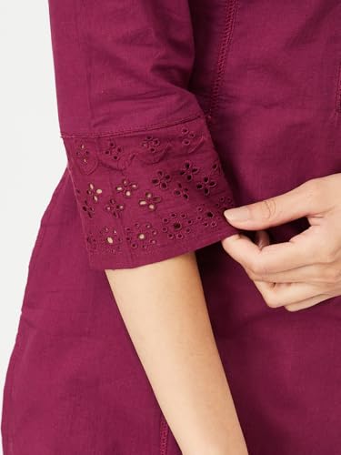 Max Women's Cotton Regular Kurta (BEWWFE24SA_Purple