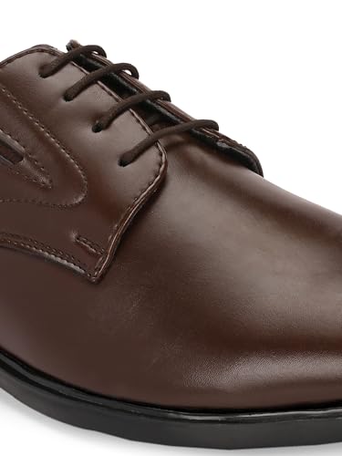Eego Italy Plus Size Padded Formal Shoes - CEO-BROWN-15