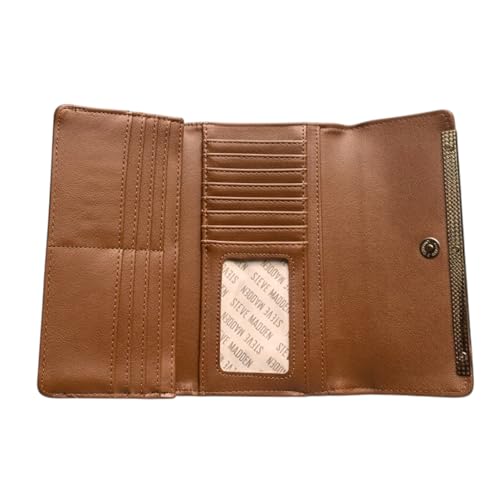 Steve Madden Women's Trifold Wallet, Cog/Multi, One Size, Logobar Trifold