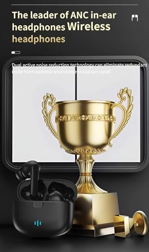 VEHOP Phantom Truly Wireless Earbuds TWS | ~32dB ANC & Transparency Mode | Upto 40Hrs Playtime | Bluetooth V5.4 | Quad Mics with AI-ENC | 40ms Low Latency Gaming | Breathing LED Lights (White)