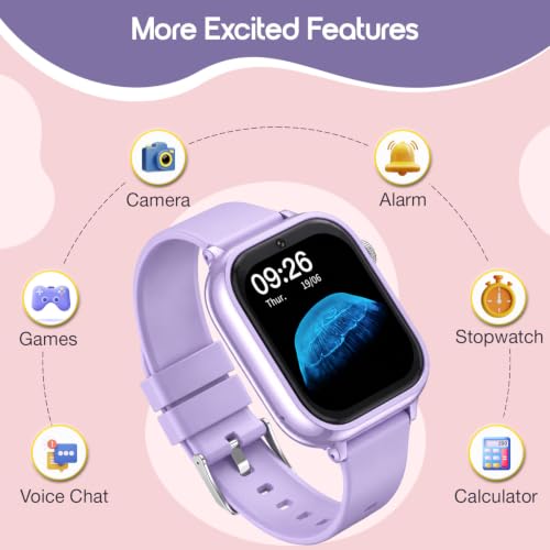 sekyo Neo AI -India's First AI-Powered Smart Watch for Kids | AI Learning Coach, Video Call, GPS Tracker, Habit Coach| Edu-Games, Step Count, SOS, Parental Control | Kids Smartwatch for Boys/Girls