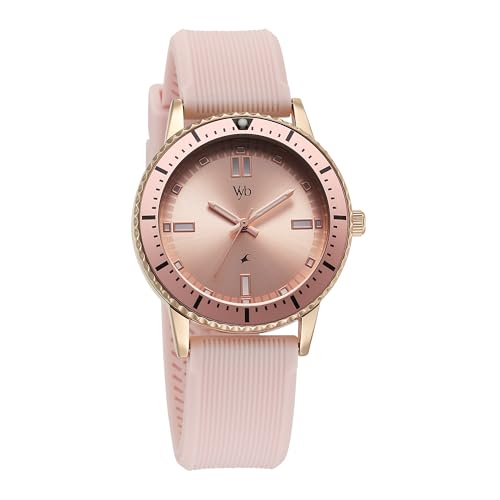 Fastrack Vyb Manifester Quartz Analog Pink Dial Watch for Women
