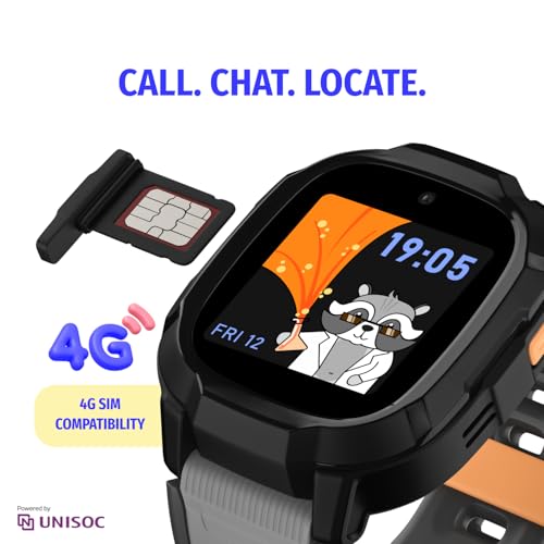 Noise Junior Explorer 2 Smart Watch for Kids with 4G SIM Compatible, 2-Way Video & Voice Calling, Geofencing, Real Time Location Monitoring via Google Maps, IP68, SOS Emergency Alerts (Lava Blast)