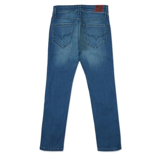 Pepe Jeans Boy's Slim Jeans (PB202189Q03_Dark Used_Mid Indigo Blue