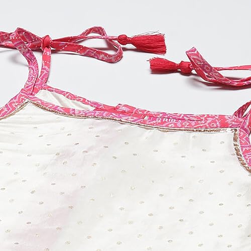 BIBA Girls Viscose Flared Printed Lehenga Set(KW5070E_15_Red)