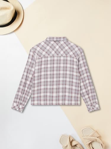 Max Girls Checked Shirt (Red_8-9 Y)