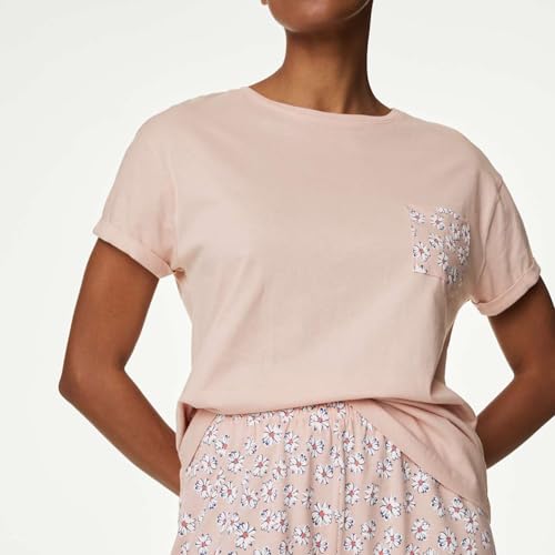 Marks & Spencer Women's Pure Cotton Printed Pyjama Set - 60645267005
