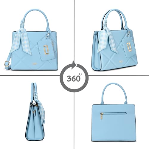 Lavie Luxe Women's Quare26 Laptop Satchel Bag | Upto 14 Inch | Satchel Handbag for Work | Ladies Purse | Stylish Shoulder Bag | Gift for Women