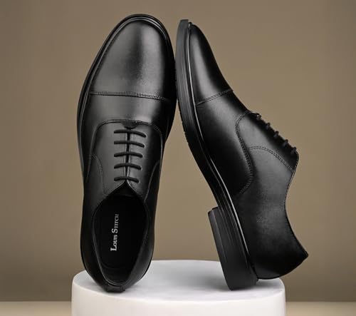LOUIS STITCH Jet Black Lightweight Derby Shoe | Formal Shoes for Men | LSFXCTJB | UK-9
