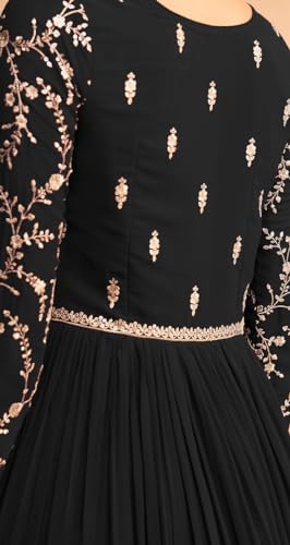 RUDRAPRAYAG Anarkali Georgette and Santoon Gown for Women | Long Anarkali Gown for Women Semi-Stitched 2024
