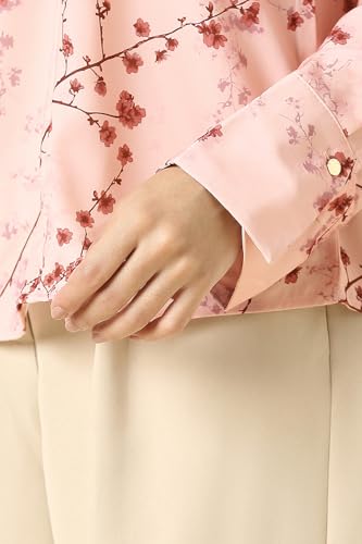 Women Pink Print Formal Top