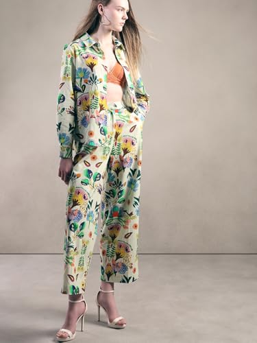 VERO MODA Women's Straight Fit High-Rise Multicolor Pants