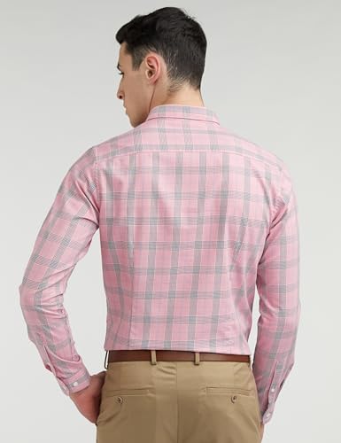 Allen Solly Men's Cotton Slim Fit Shirt (Assfqmobf92900_Pink